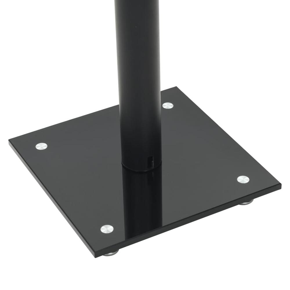 vidaXL Speaker Stands 2 pcs Tempered Glass 1 Pillar Design Black, 50671. Picture 4
