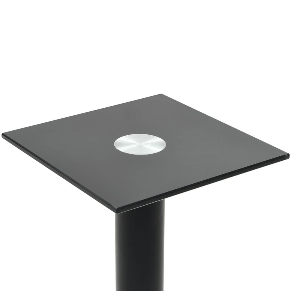 vidaXL Speaker Stands 2 pcs Tempered Glass 1 Pillar Design Black, 50671. Picture 5
