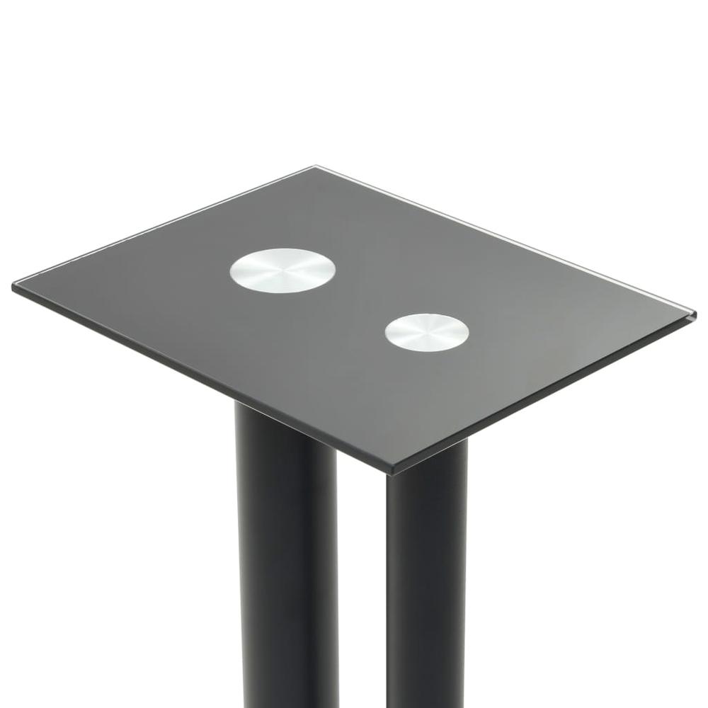 vidaXL Speaker Stands 2 pcs Tempered Glass 2 Pillars Design Black, 50673. Picture 4