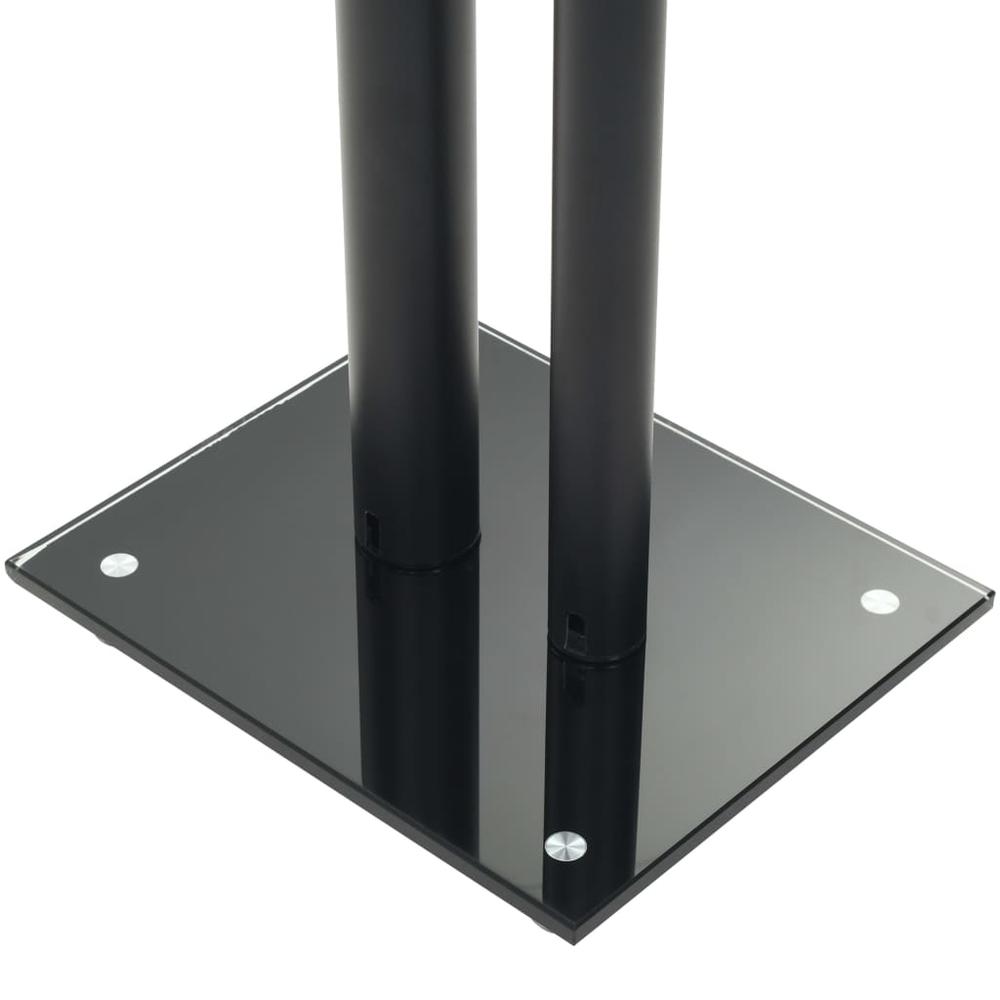 vidaXL Speaker Stands 2 pcs Tempered Glass 2 Pillars Design Black, 50673. Picture 5