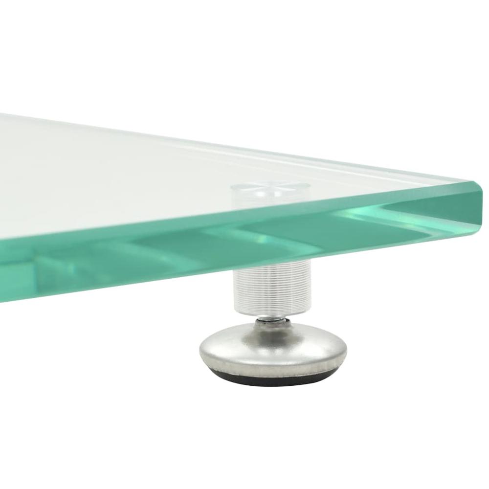 vidaXL Speaker Stands 2 pcs Tempered Glass 2 Pillars Design Silver, 50674. Picture 6