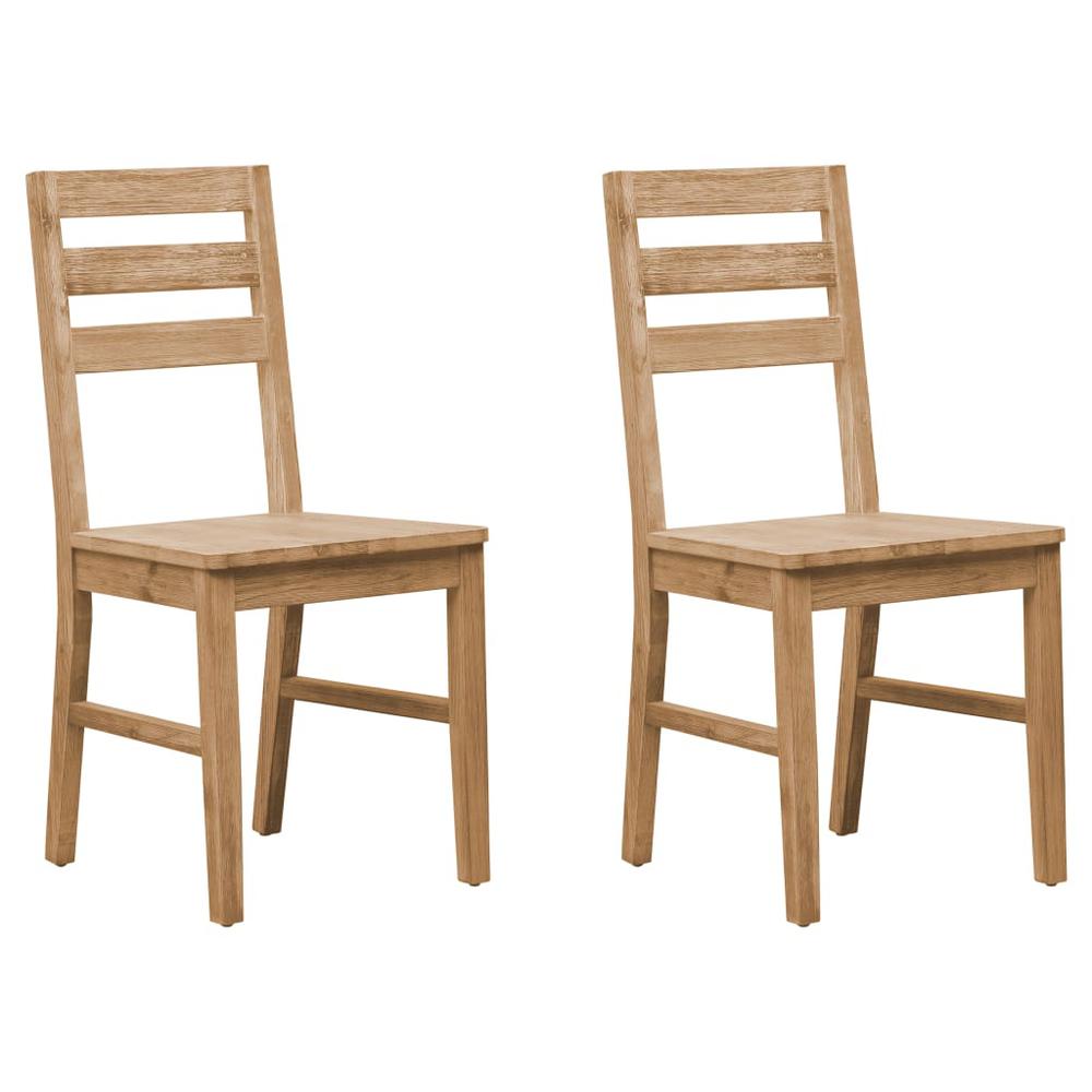 vidaXL Dining Chairs 2 pcs Solid Acacia Wood, 246005. Picture 1