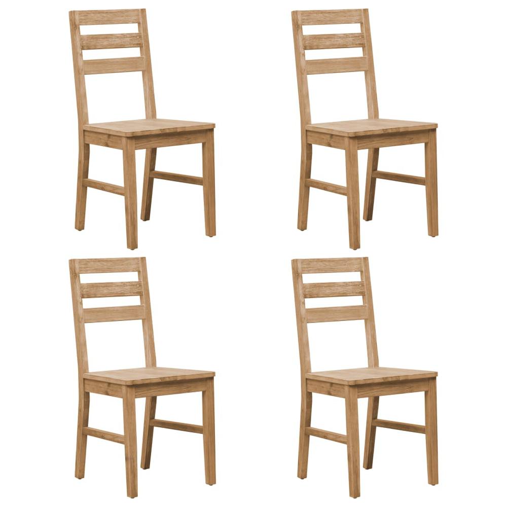 vidaXL Dining Chairs 4 pcs Solid Acacia Wood, 246006. Picture 1