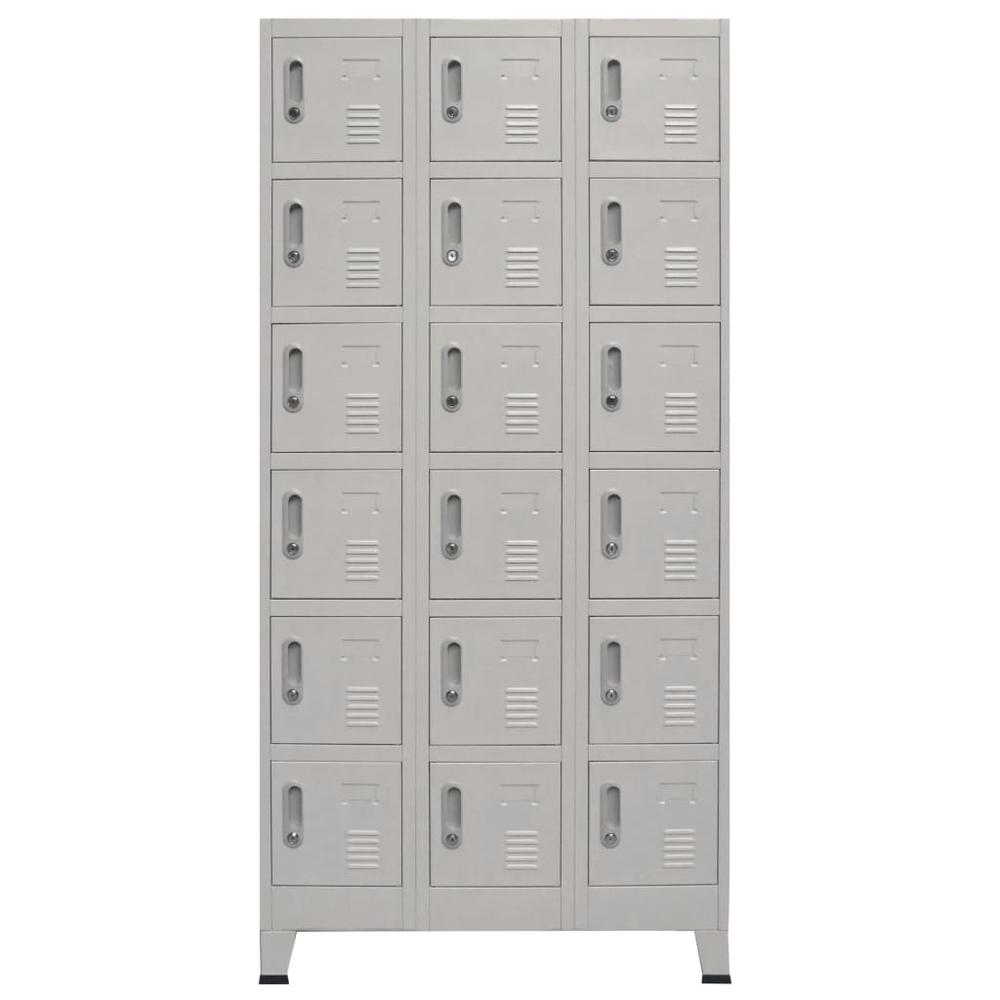 vidaXL Locker Cabinet with 18 Compartments Metal 35.4"x15.7"x70.9", 245966. Picture 3