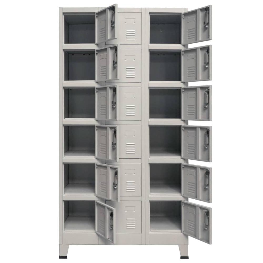 vidaXL Locker Cabinet with 18 Compartments Metal 35.4"x15.7"x70.9", 245966. Picture 4