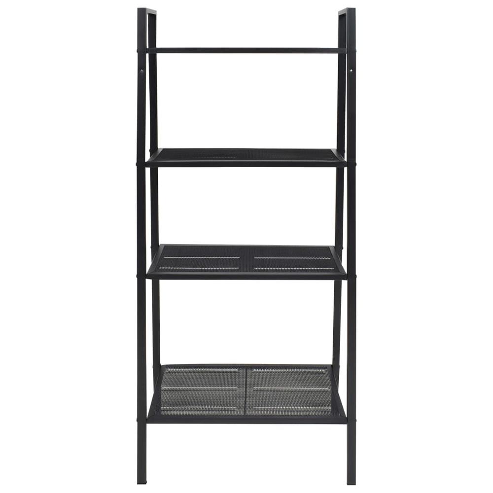 vidaXL Ladder Bookcase 4 Tiers Metal Black, 245972. Picture 2