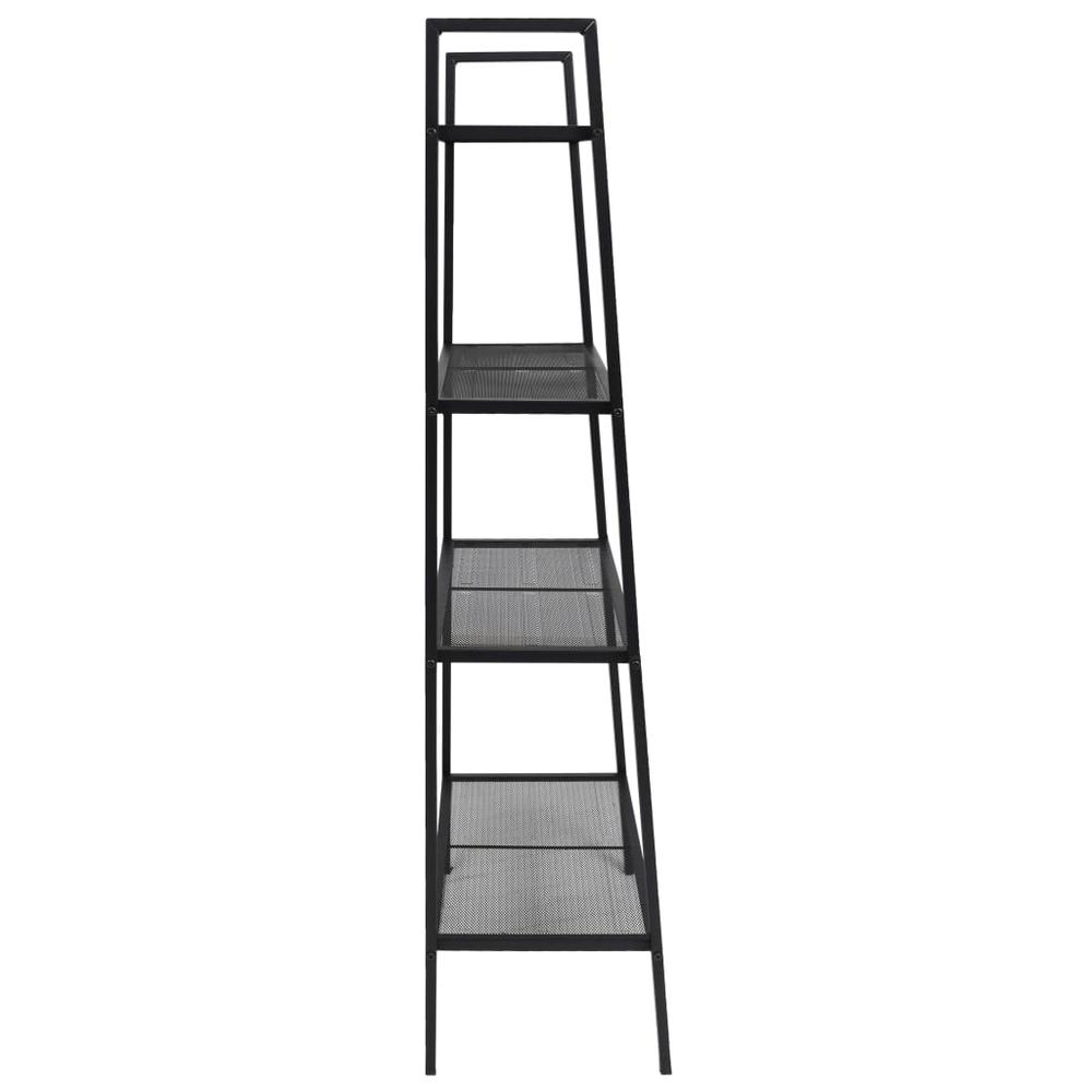 vidaXL Ladder Bookcase 4 Tiers Metal Black, 245972. Picture 3