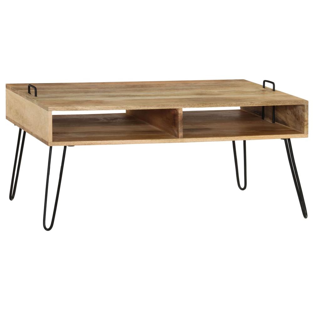 vidaXL Coffee Table Solid Mango Wood 39.4"x23.6"x17.7", 246020. Picture 3