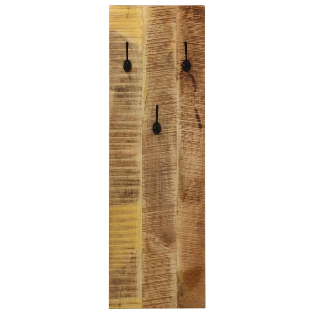 vidaXL Wall-mounted Coat Racks 2 pcs Solid Mango Wood 14.2"x43.3"x1.2", 246025. Picture 5
