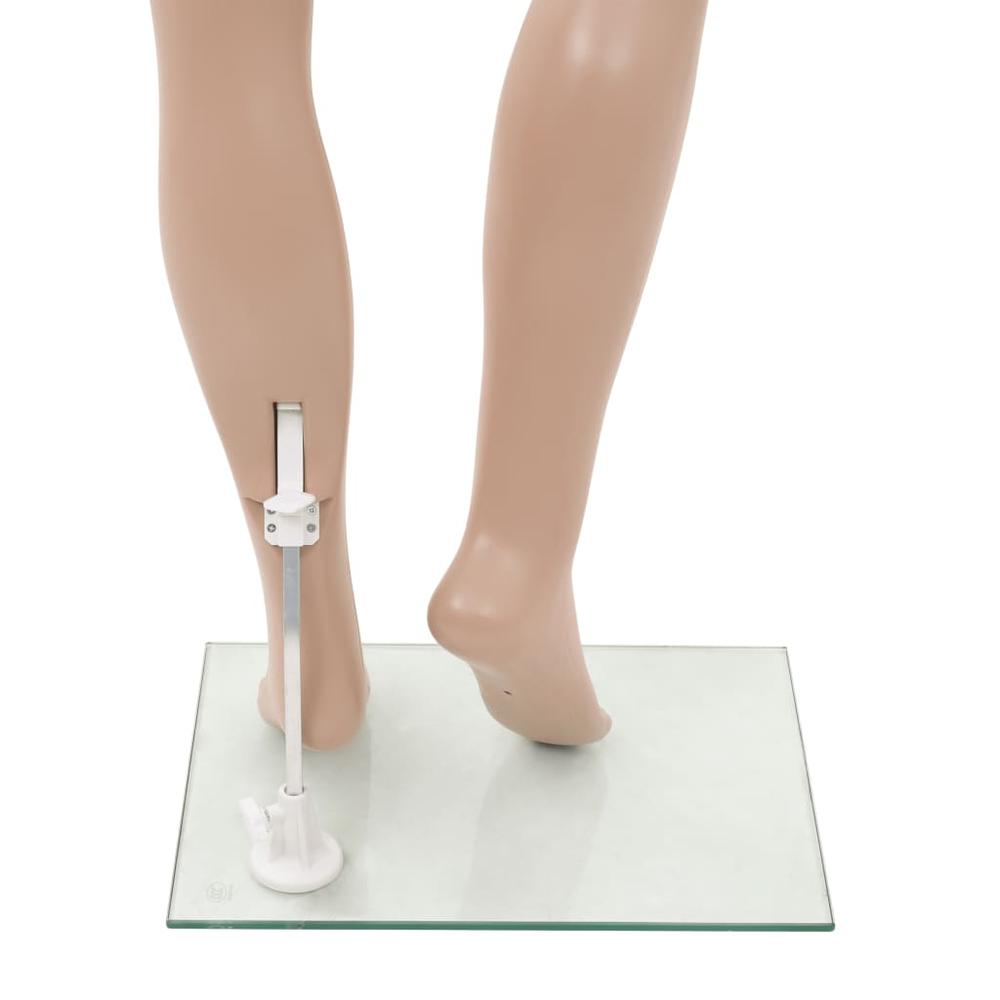 vidaXL Sexy Female Mannequin with Glass Base Beige 70.9", 142930. Picture 7
