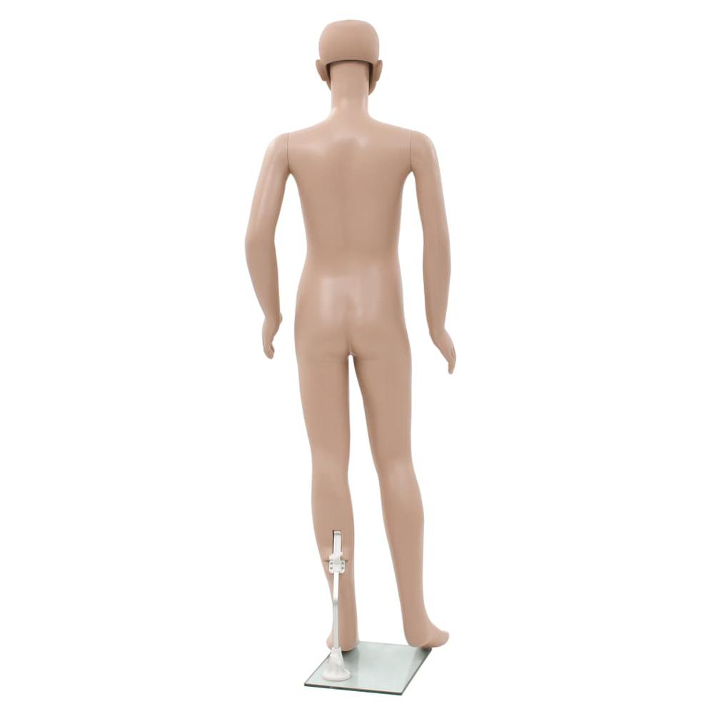 vidaXL Full Body Child Mannequin with Glass Base Beige 55.1", 142931. Picture 5