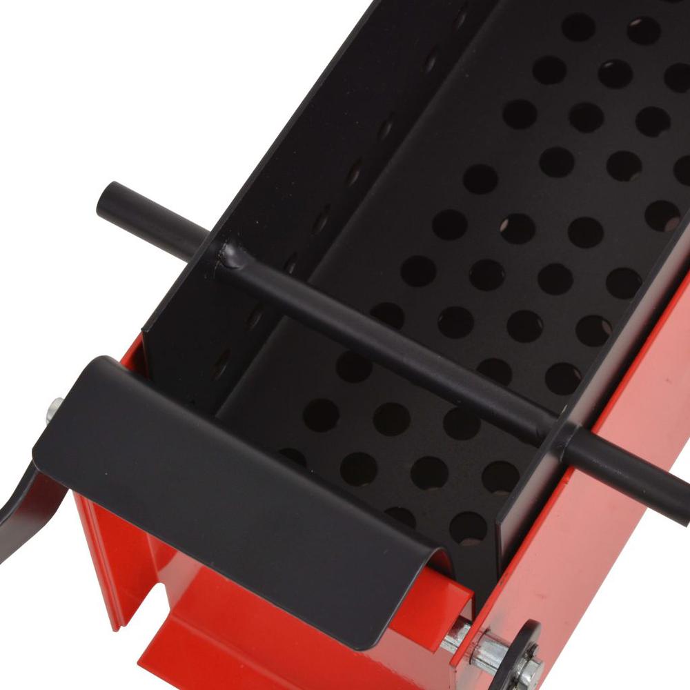 vidaXL Paper Log Briquette Maker Steel 13.4"x5.5"x5.5" Black and Red, 142921. Picture 3