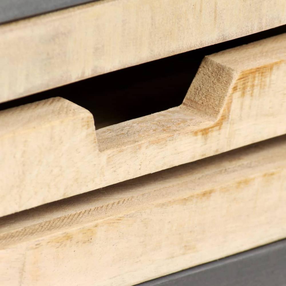 vidaXL Sideboard Solid Mango Wood and Steel 25.6"x13"x29.9", 246283. Picture 6