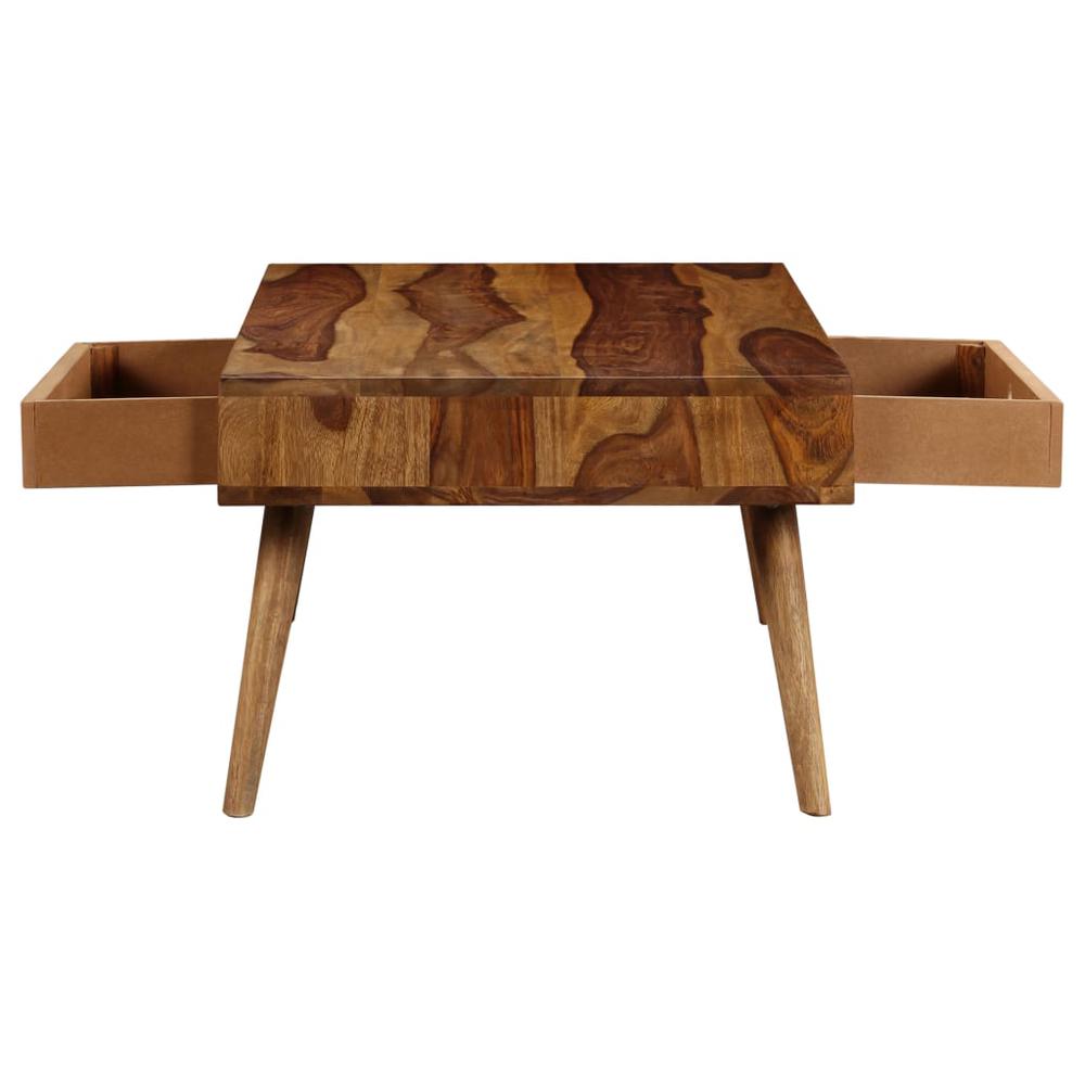 vidaXL Coffee Table 43.3"x19.7"x13.8" Solid Sheesham wood. Picture 6