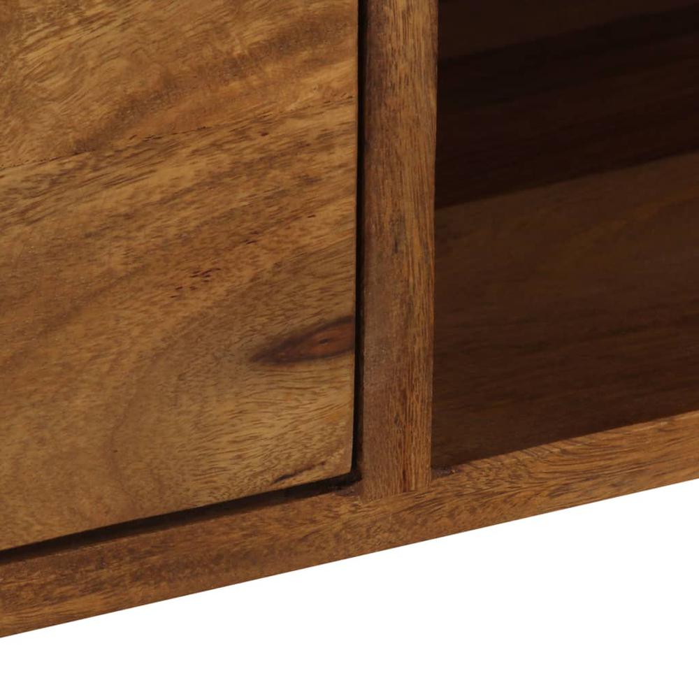 vidaXL TV Cabinet 55.1"x11.8"x15.7" Solid Sheesham Wood, 246224. Picture 6