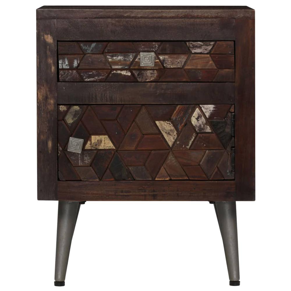 vidaXL Bedside Cabinet Solid Reclaimed Wood 15.7"x11.8"x19.6", 245916. Picture 5
