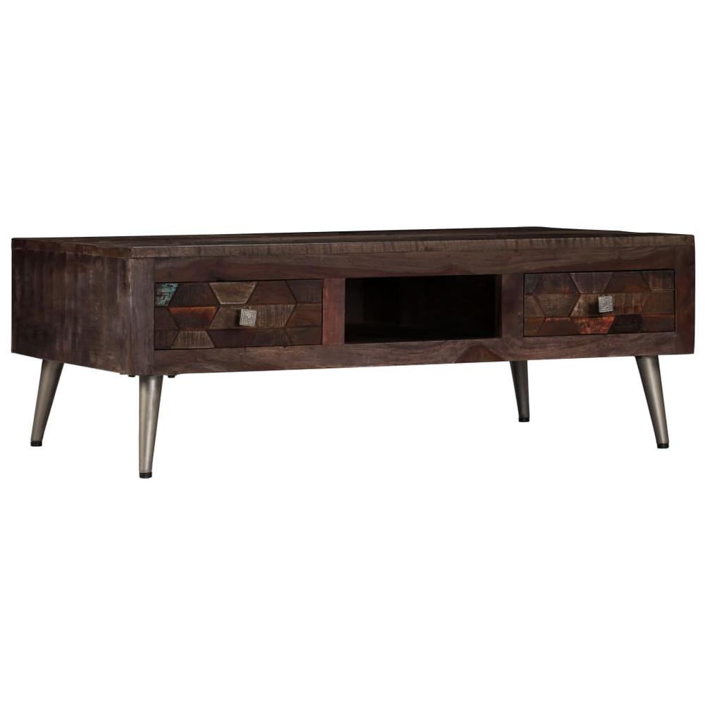 vidaXL Coffee Table Solid Reclaimed Wood 39.3"x23.6"x13.7", 245918. Picture 1