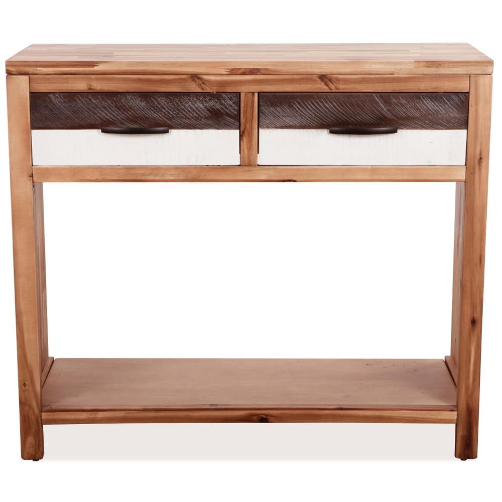 vidaXL Console Table Solid Acacia Wood 33.9"x11.8"x29.5", 246045. Picture 3
