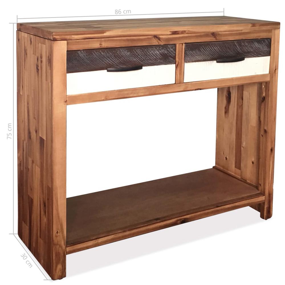vidaXL Console Table Solid Acacia Wood 33.9"x11.8"x29.5", 246045. Picture 7