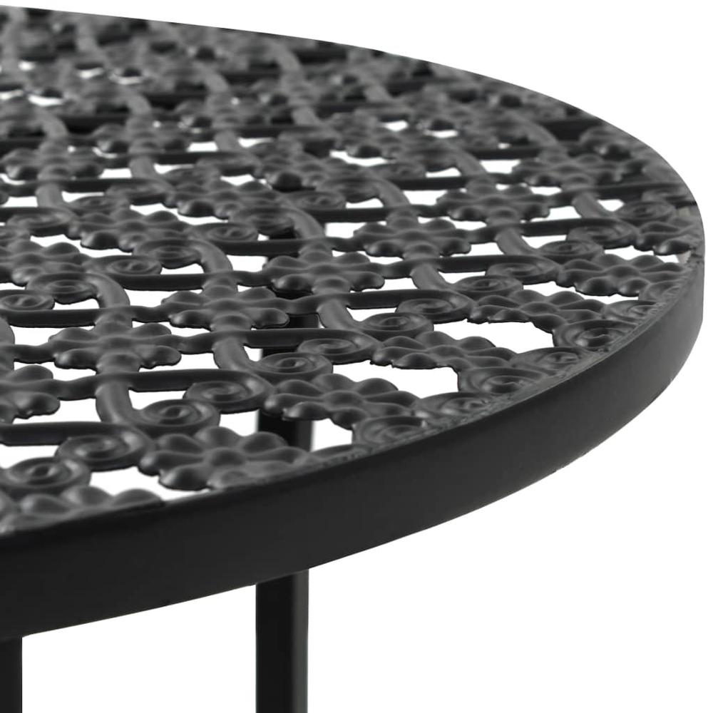 vidaXL Bistro Table Black 15.7"x27.5" Metal, 245939. Picture 3