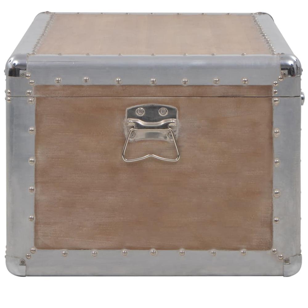 vidaXL Storage Box Solid Fir Wood 35.8"x20.5"x15.7" Brown, 246124. Picture 3