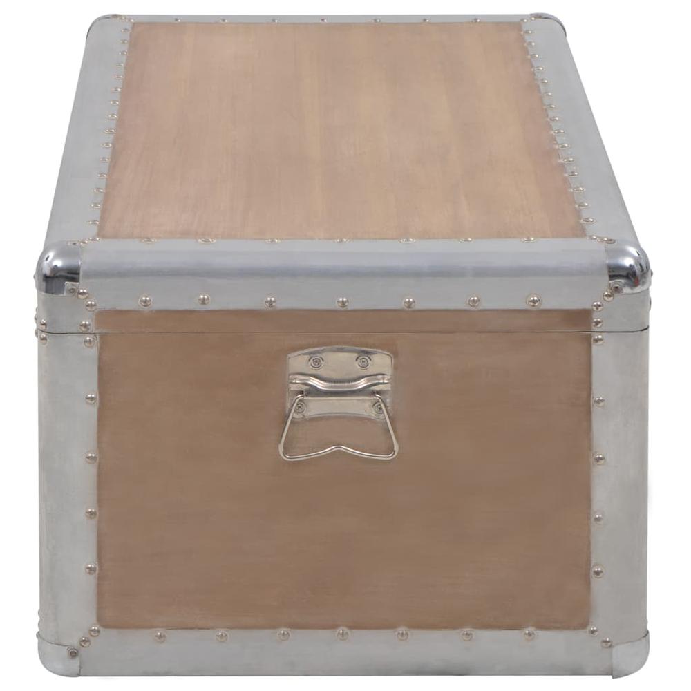 vidaXL Storage Box Solid Fir Wood 35.8"x20.5"x15.7" Brown, 246124. Picture 4