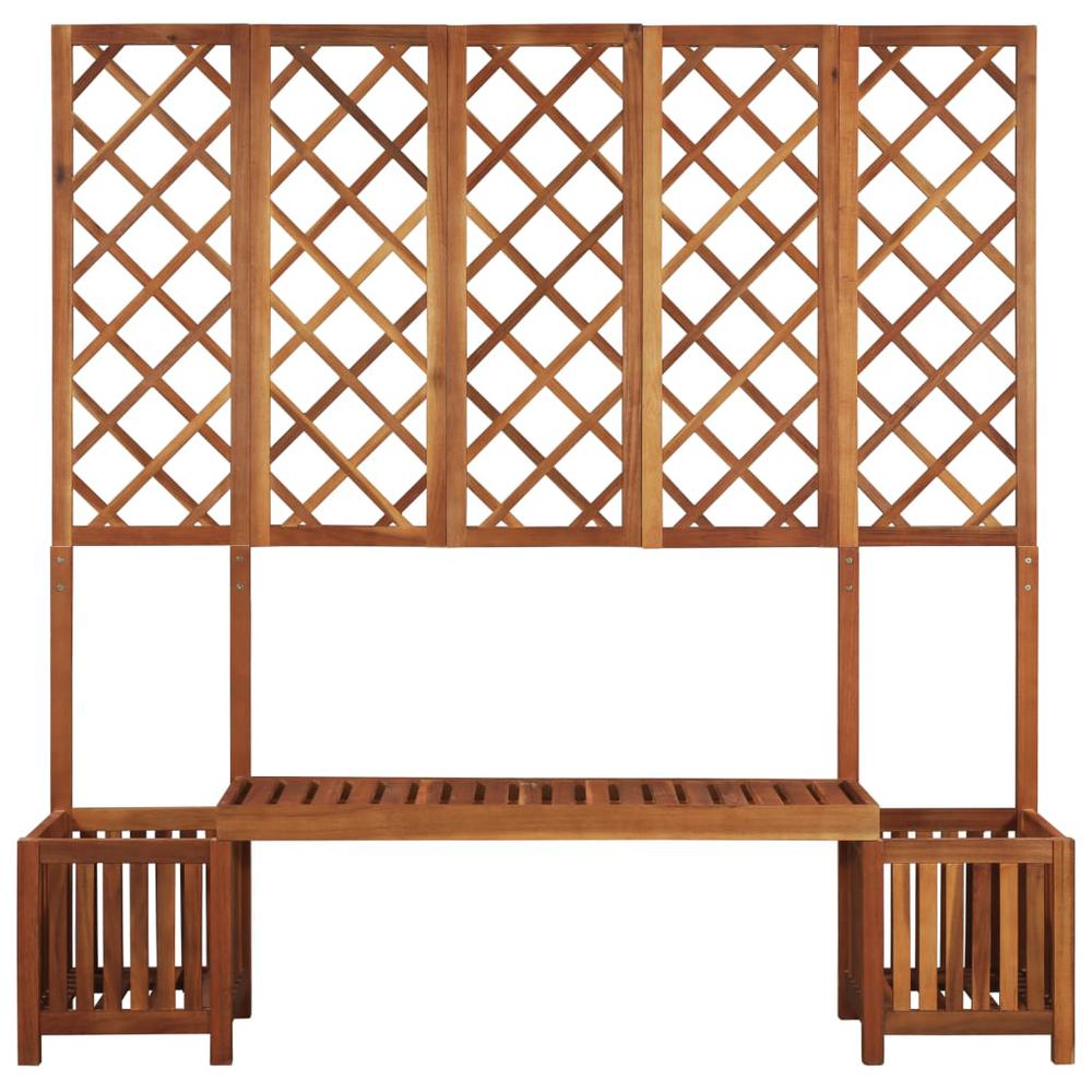 vidaXL Garden Planter with Bench and Trellis Solid Acacia Wood, 44109. Picture 3