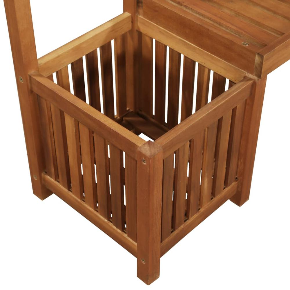 vidaXL Garden Planter with Bench and Trellis Solid Acacia Wood, 44109. Picture 5