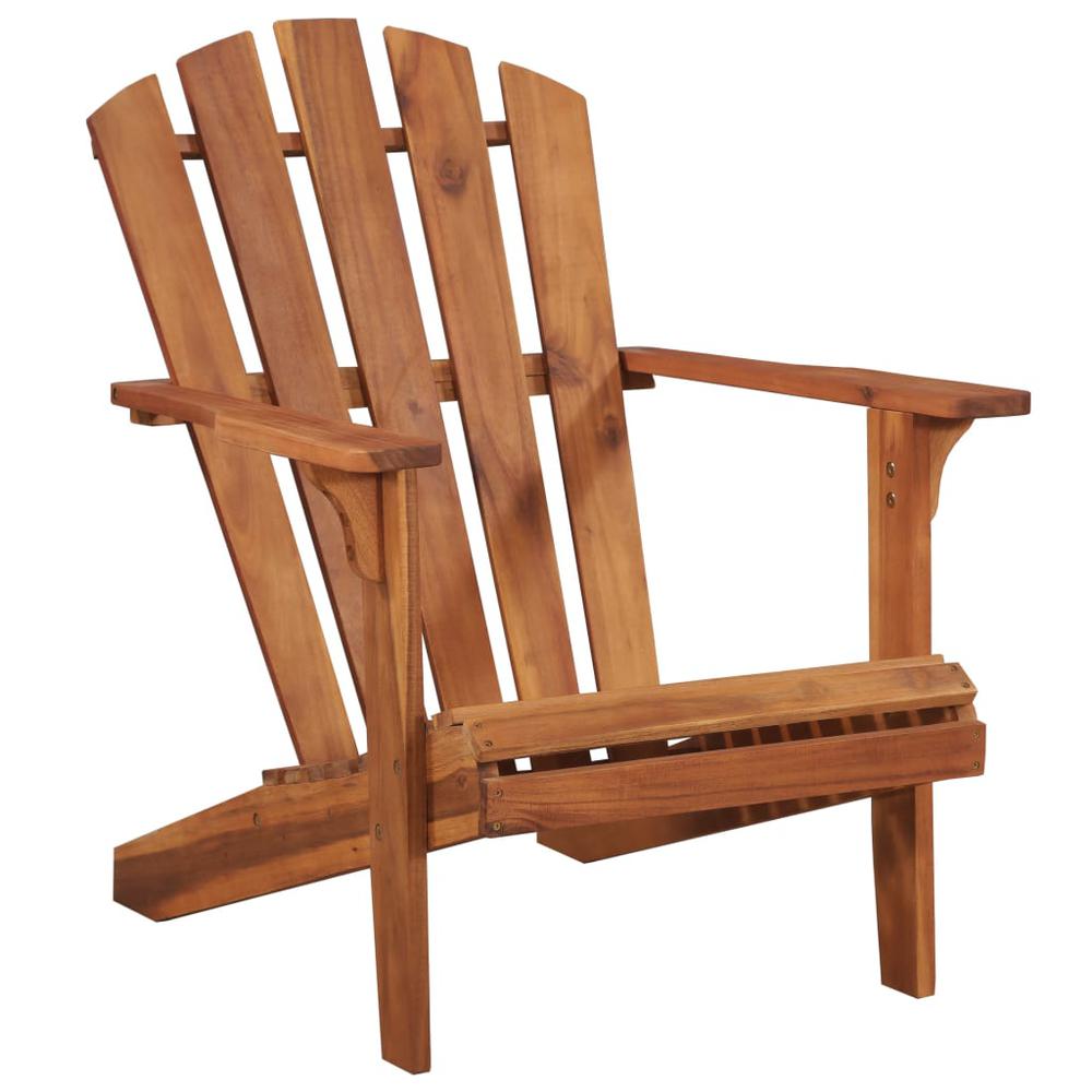 vidaXL Garden Adirondack Chair with Footrest Solid Acacia Wood, 44117. Picture 4