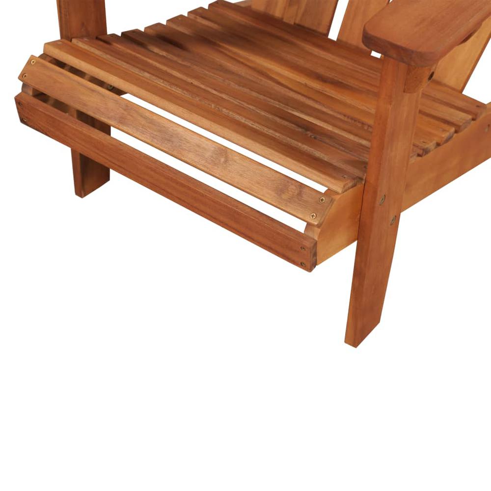 vidaXL Garden Adirondack Chair with Footrest Solid Acacia Wood, 44117. Picture 5
