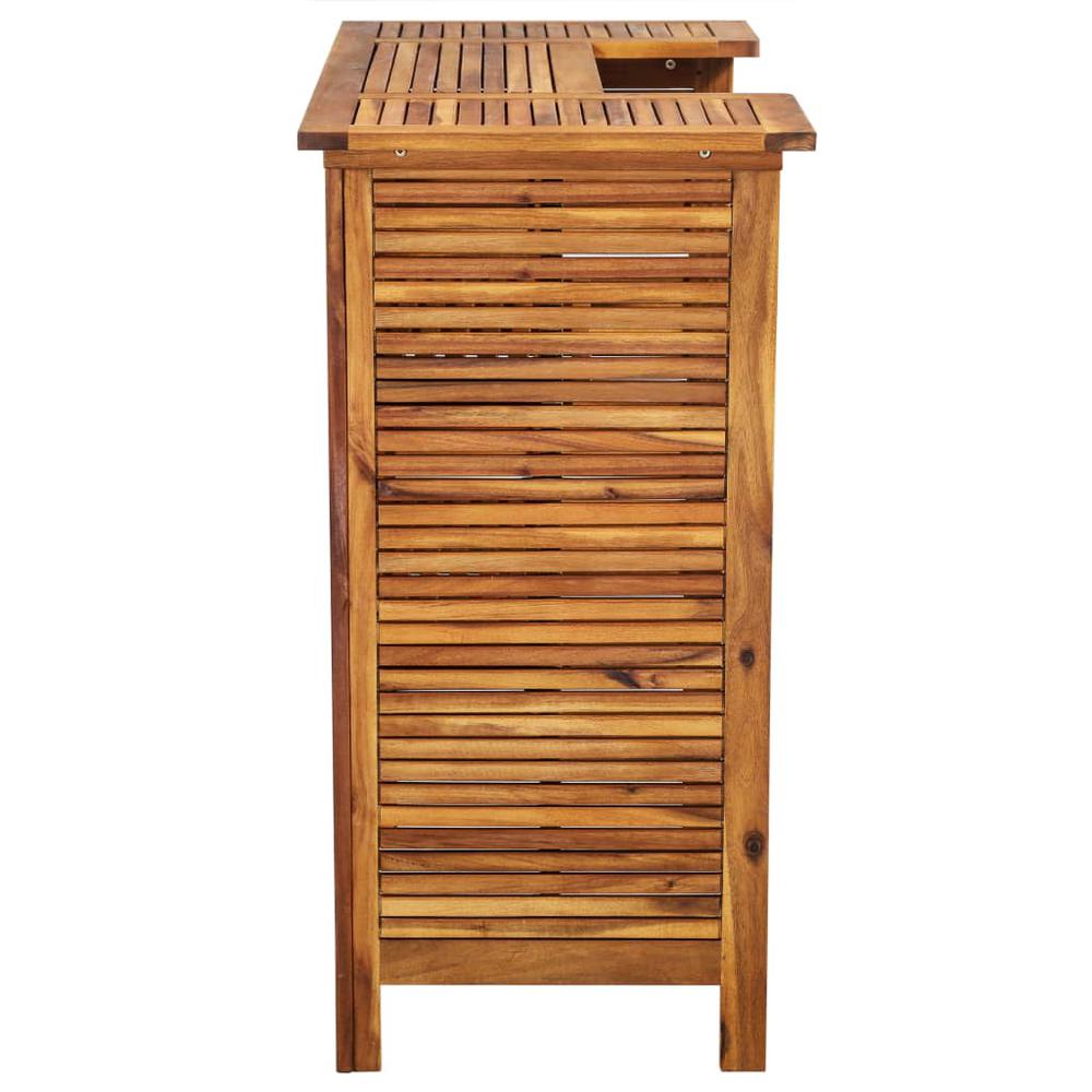 vidaXL Bar Table 43.3"x19.7"x41.3" Solid Acacia Wood, 44007. Picture 5