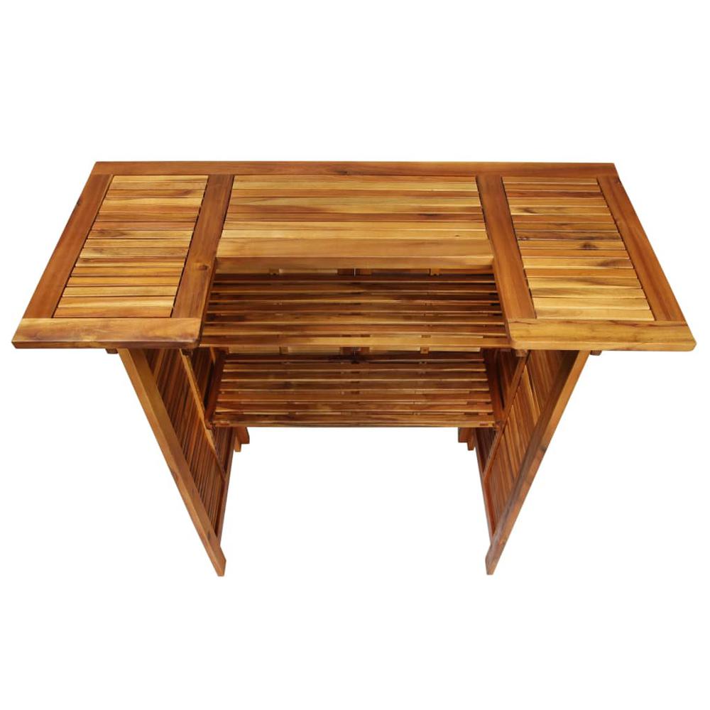 vidaXL Bar Table 43.3"x19.7"x41.3" Solid Acacia Wood, 44007. Picture 6