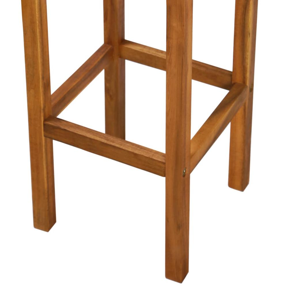 vidaXL Bar Chairs 2 pcs Solid Acacia Wood, 44016. Picture 8