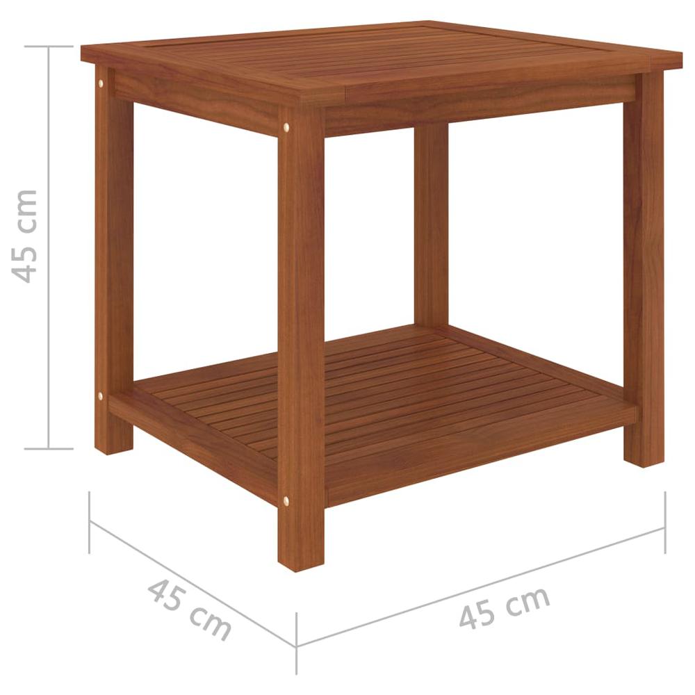 vidaXL Side Table Solid Acacia Wood 17.7"x17.7"x17.7", 44128. Picture 5