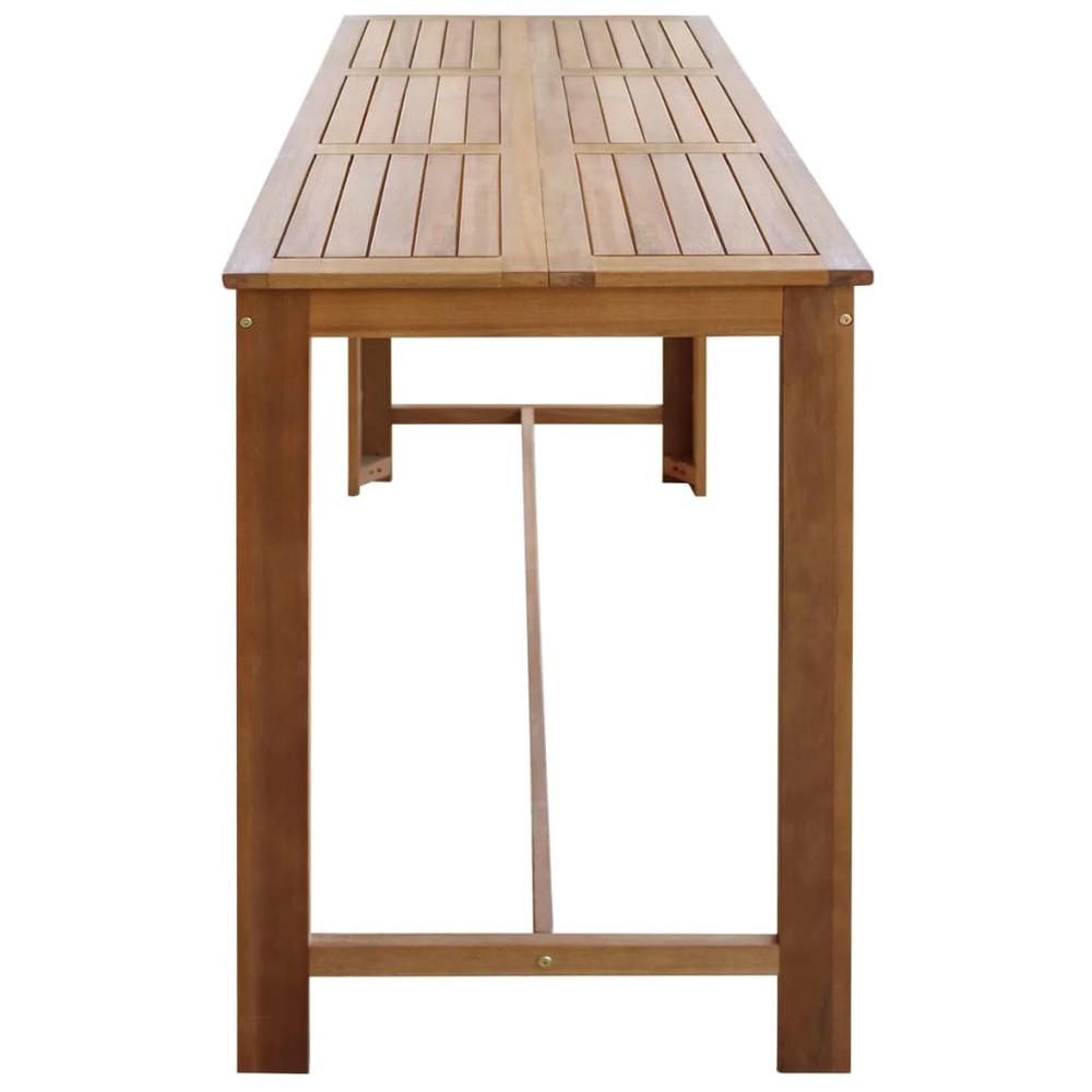 vidaXL Bar Table Solid Acacia Wood 59"x27.6"x41.3", 246665. Picture 3