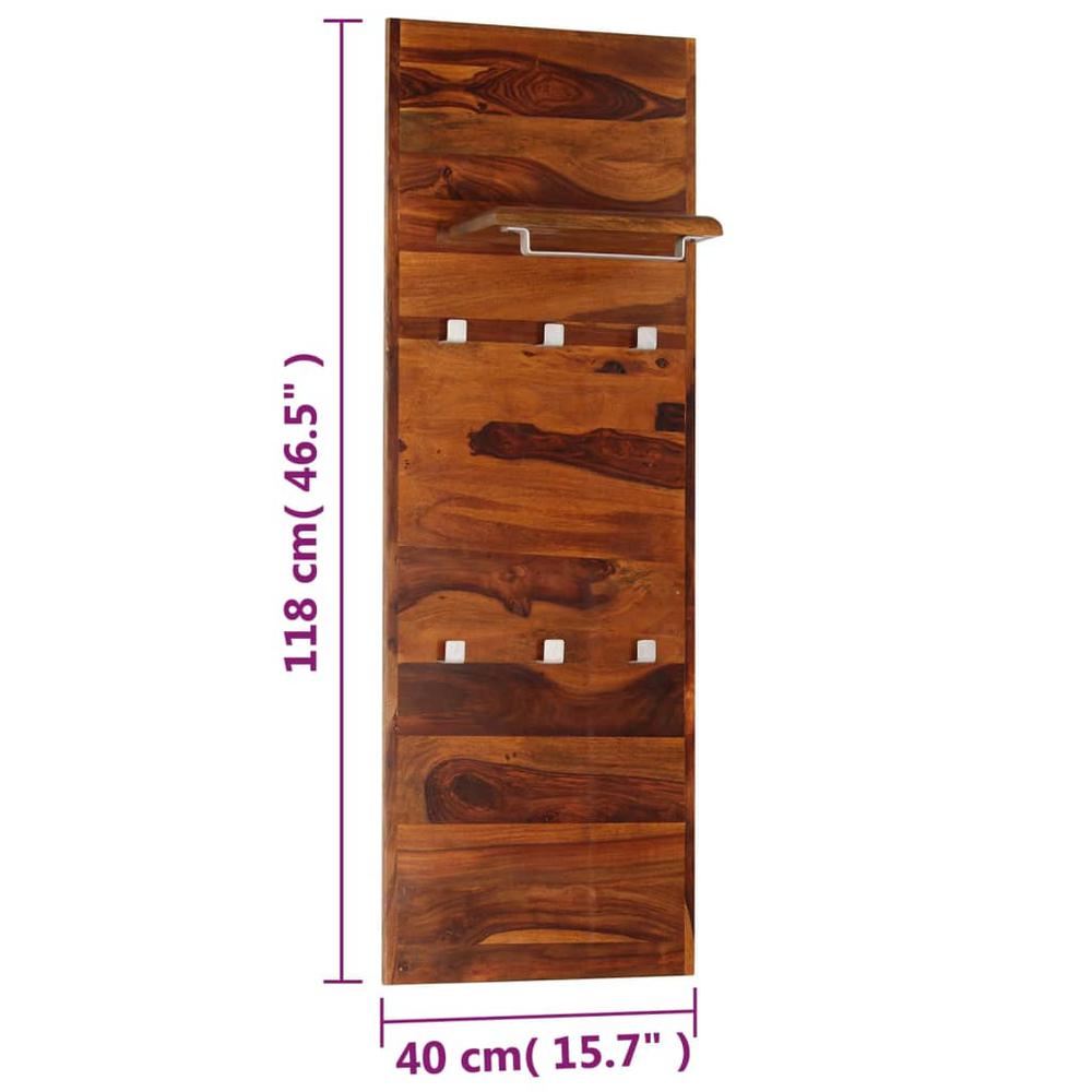 vidaXL Coat Rack Solid Sheesham Wood 46.5"x15.7". Picture 5