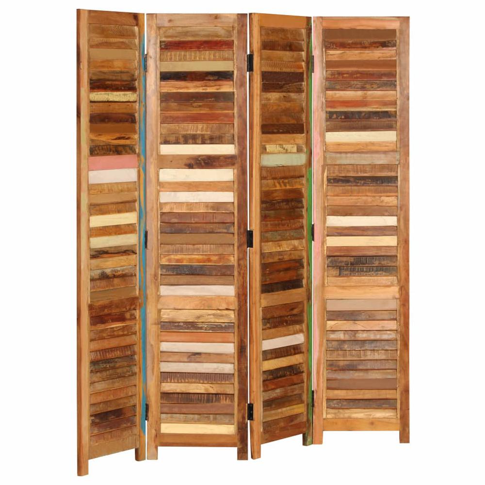 vidaXL Room Divider Solid Reclaimed Wood 66.9", 246411. Picture 1