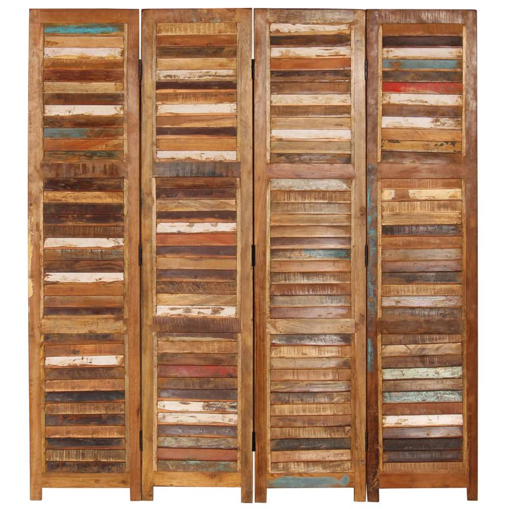 vidaXL Room Divider Solid Reclaimed Wood 66.9", 246411. Picture 4