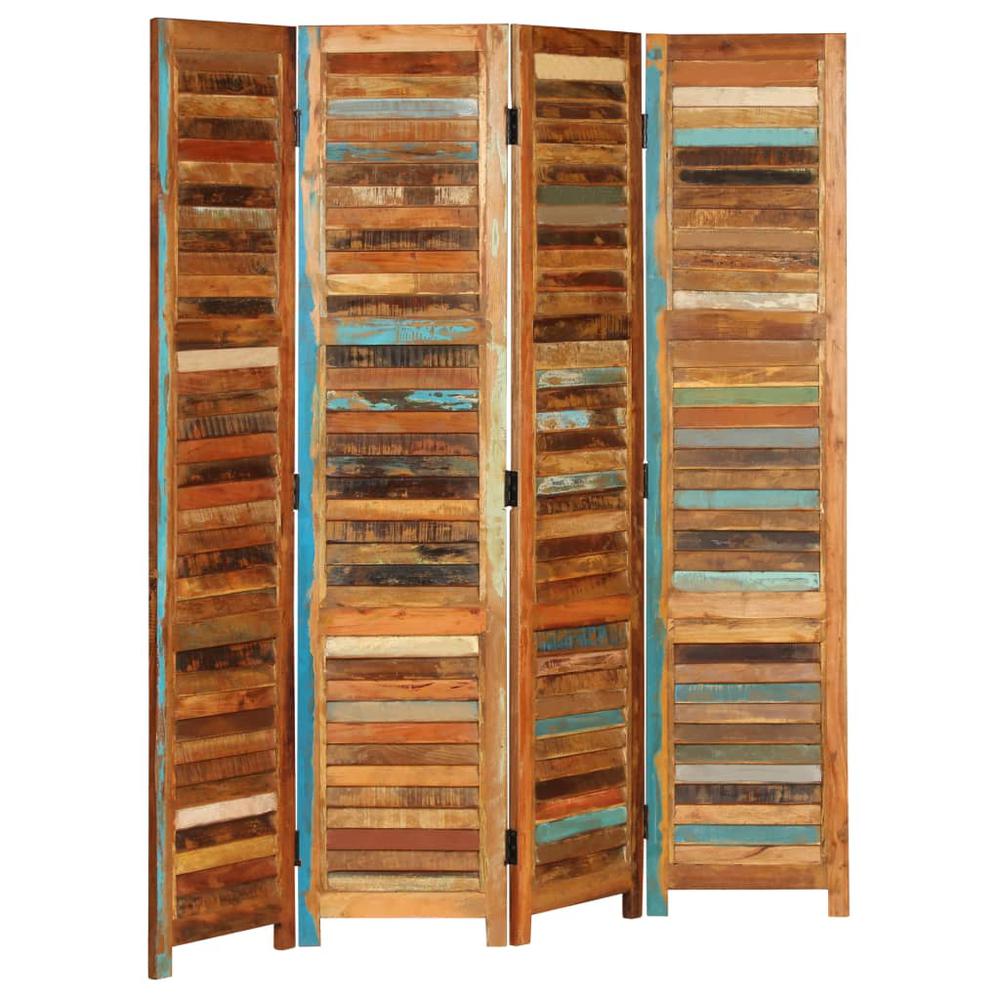 vidaXL Room Divider Solid Reclaimed Wood 66.9", 246411. Picture 5