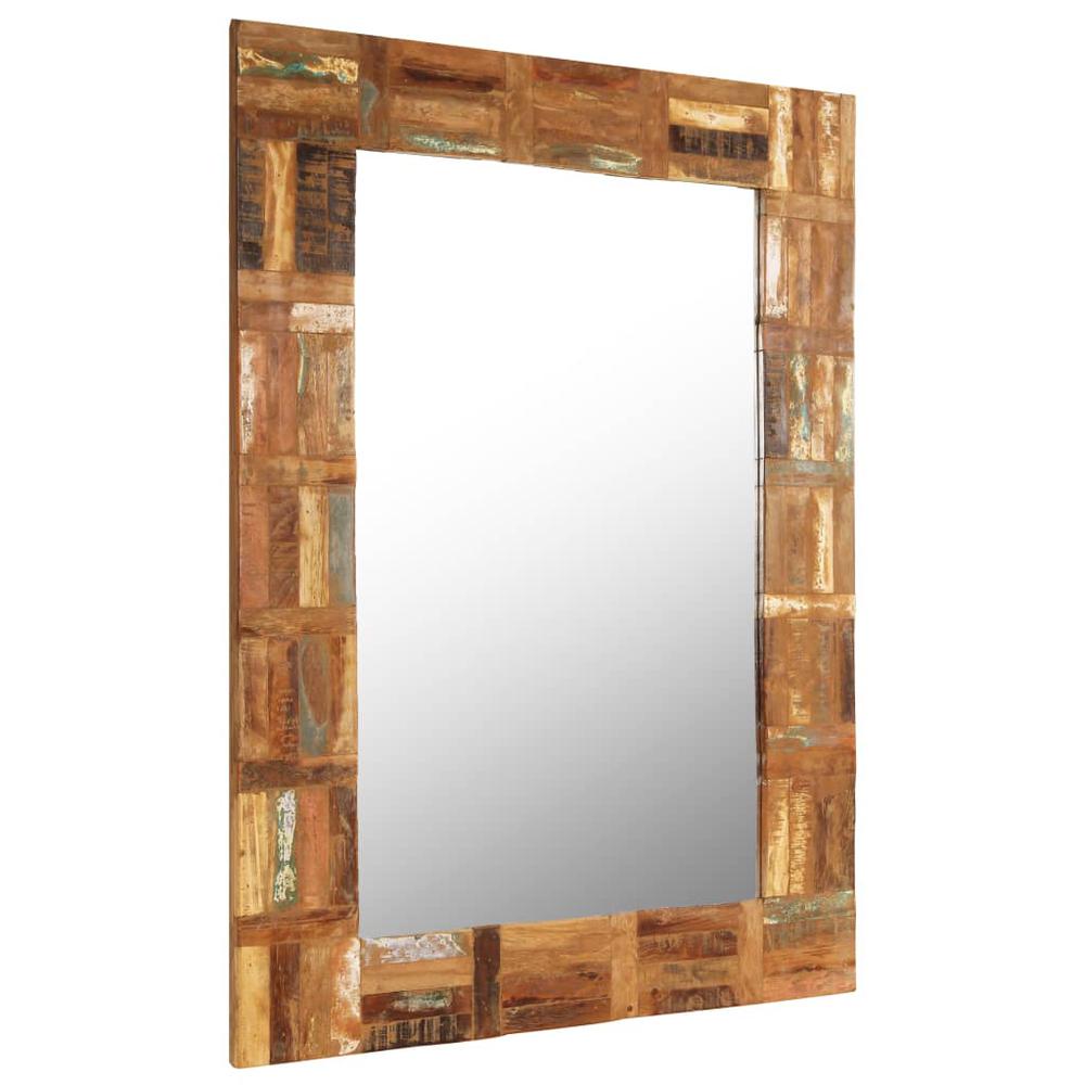 vidaXL Wall Mirror Solid Reclaimed Wood 23.6"x35.4", 246418. Picture 2