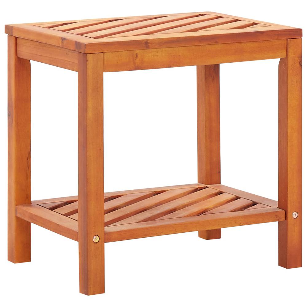 vidaXL Side Table Solid Acacia Wood 17.7"x13"x17.7", 44067. Picture 1