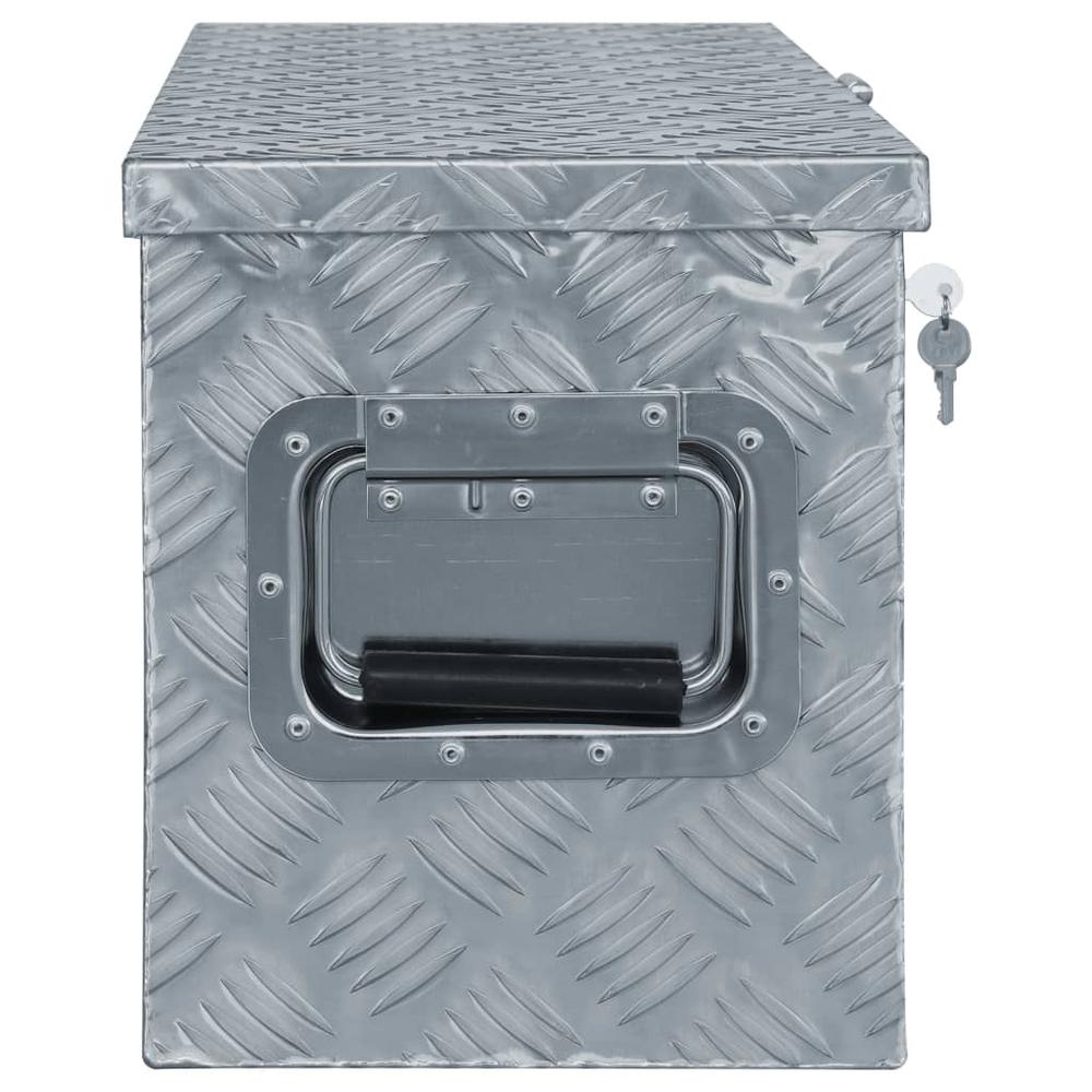 vidaXL Aluminum Box 21.2"x10.4"x11.8" Silver, 142936. Picture 2