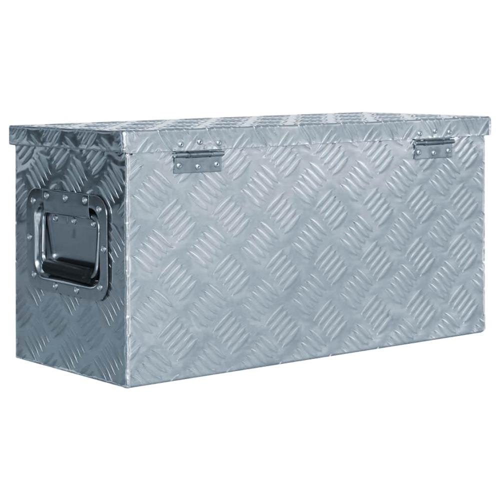 vidaXL Aluminum Box 21.2"x10.4"x11.8" Silver, 142936. Picture 3