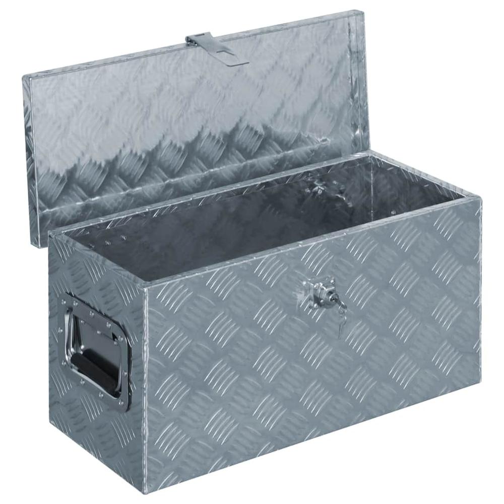 vidaXL Aluminum Box 21.2"x10.4"x11.8" Silver, 142936. Picture 4