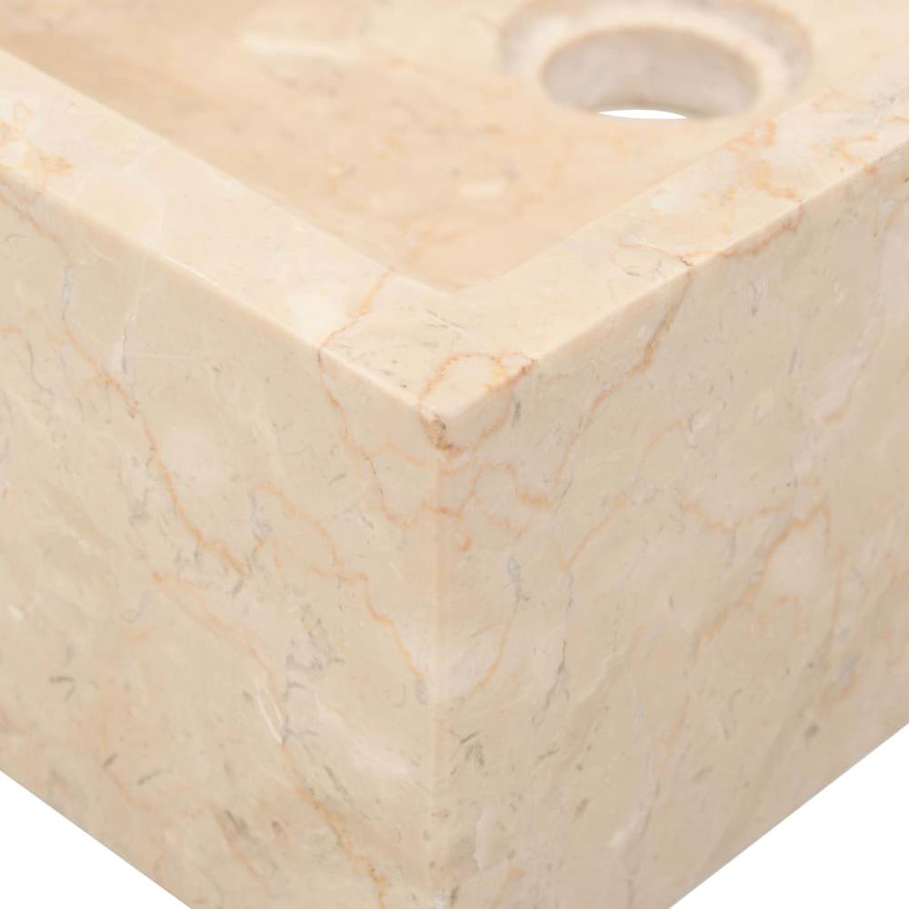 Sink 17.7"x11.8"x4.7" Marble High Gloss Cream. Picture 5
