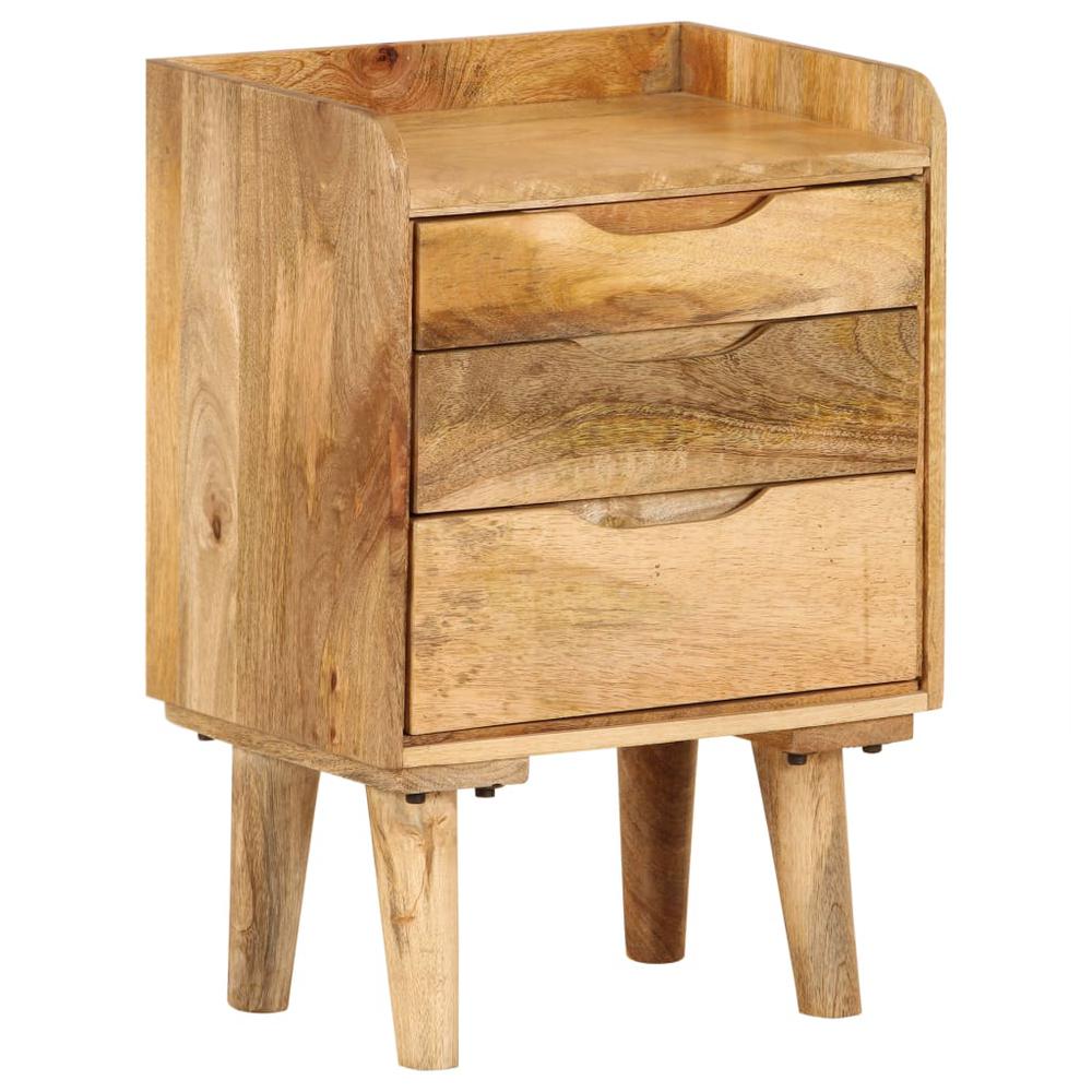 vidaXL Bedside Cabinet Solid Mango Wood 15.7"x11.8"x23.4", 246788. Picture 1
