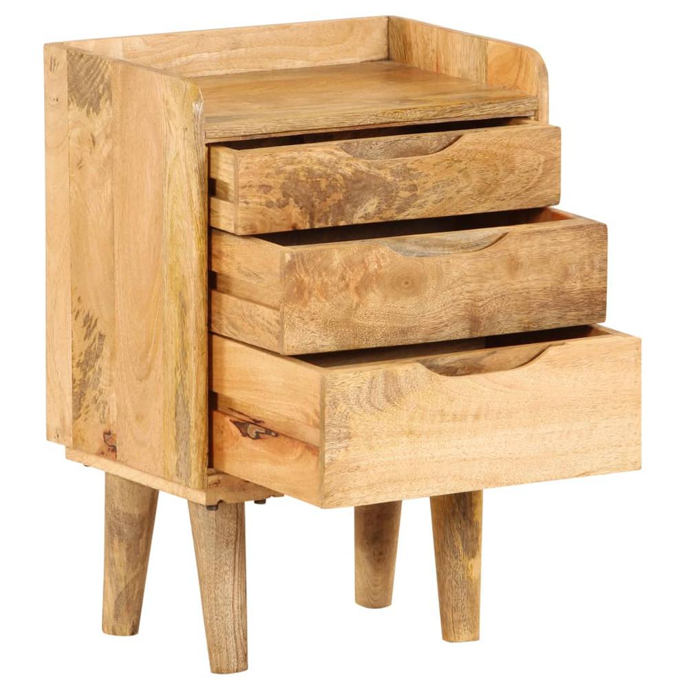 vidaXL Bedside Cabinet Solid Mango Wood 15.7"x11.8"x23.4", 246788. Picture 2