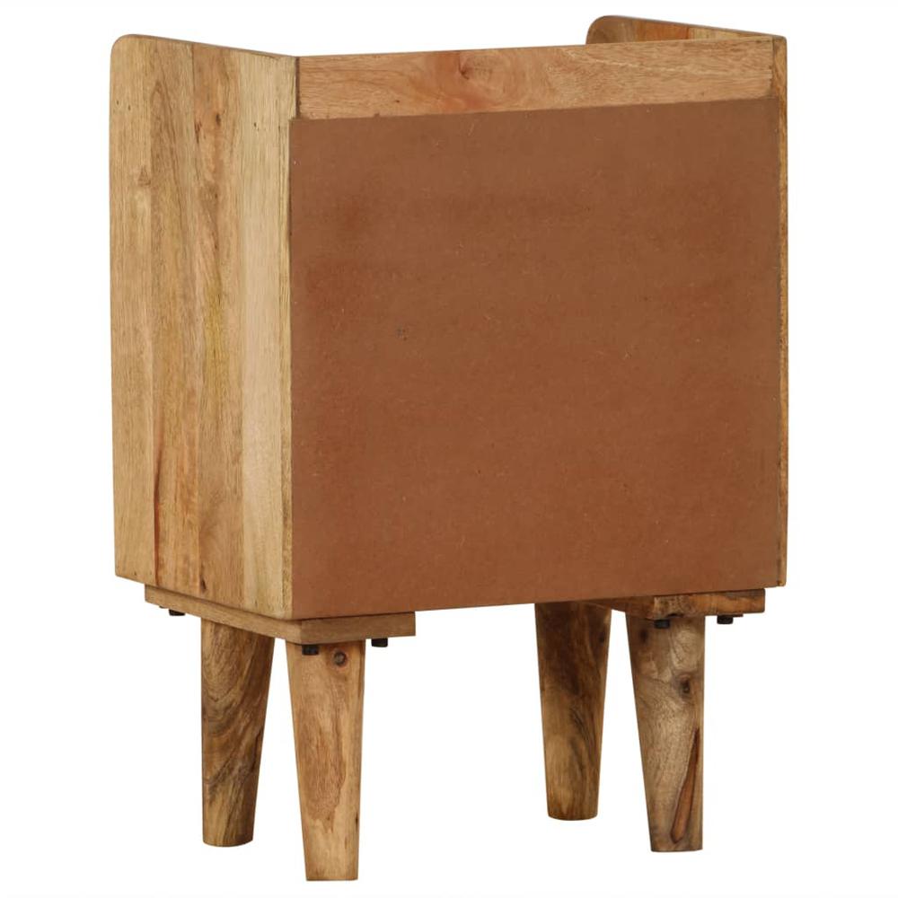 vidaXL Bedside Cabinet Solid Mango Wood 15.7"x11.8"x23.4", 246788. Picture 4