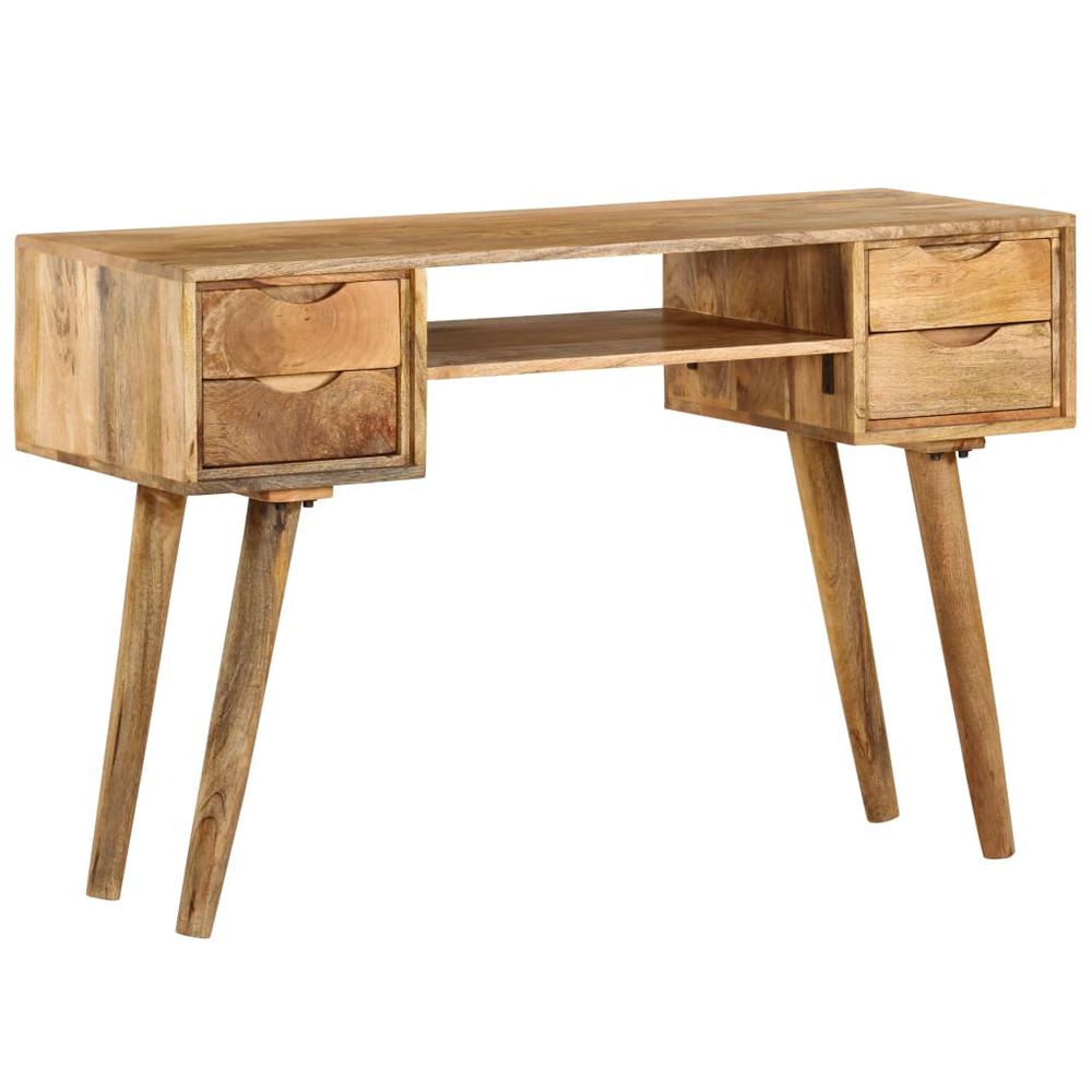 vidaXL Writing Desk Solid Mango Wood 45.3"x18.5"x30", 246791. Picture 1