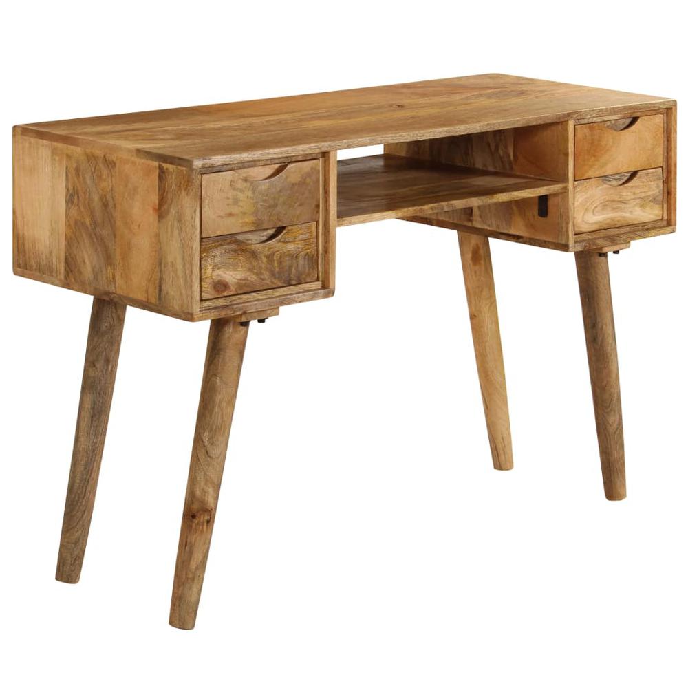 vidaXL Writing Desk Solid Mango Wood 45.3"x18.5"x30", 246791. Picture 4